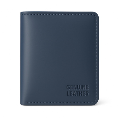 Leather Wallet- Dark Blue