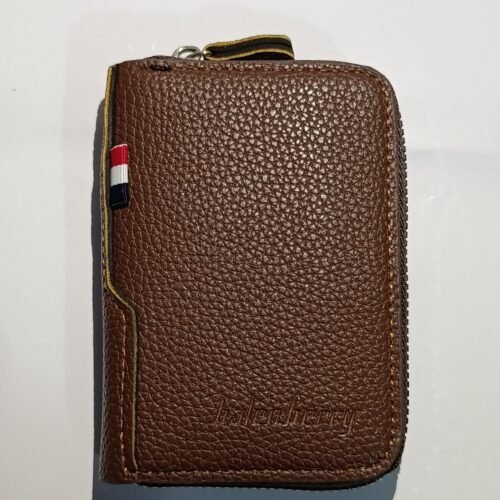 Zipper Wallet – 9 Card Slots & 2 Cash Pockets | Light & Dark Brown