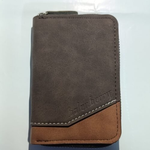 Zipper Wallet – 9 Card Slots & 2 Cash Pockets | Light & Dark Brown combination