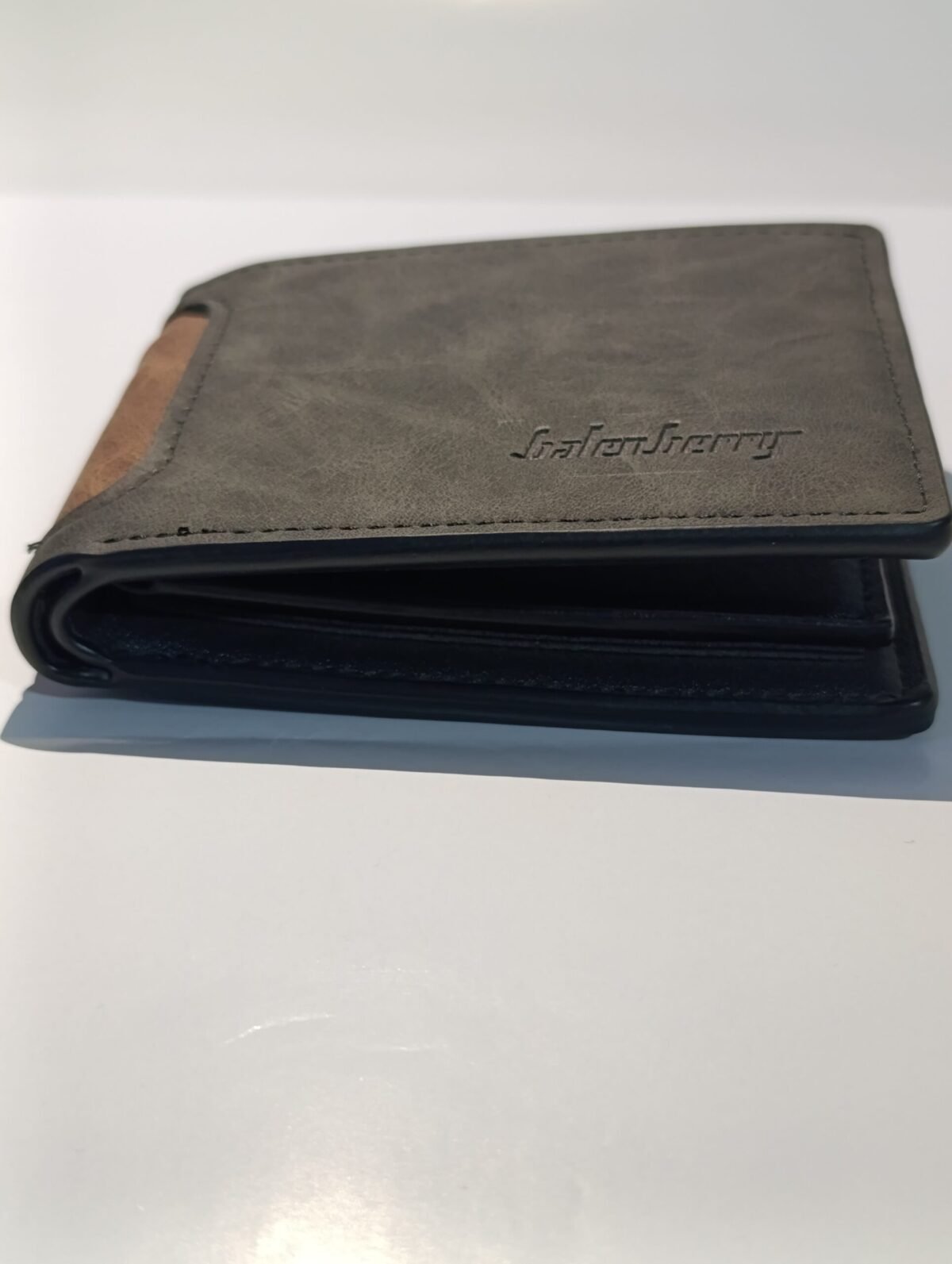 Classic Wallet – 7 Card Slots | Grey & Brown - Image 6