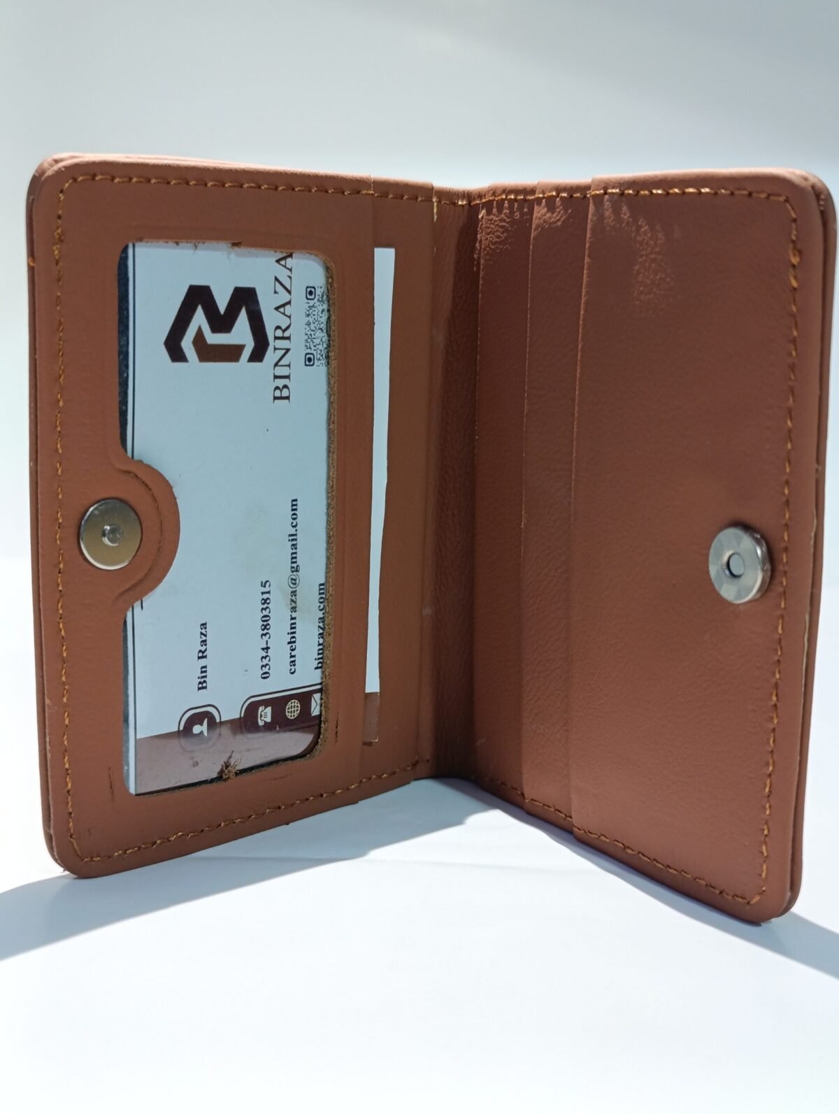 Slim Mustard Magnetic Wallet - Image 3