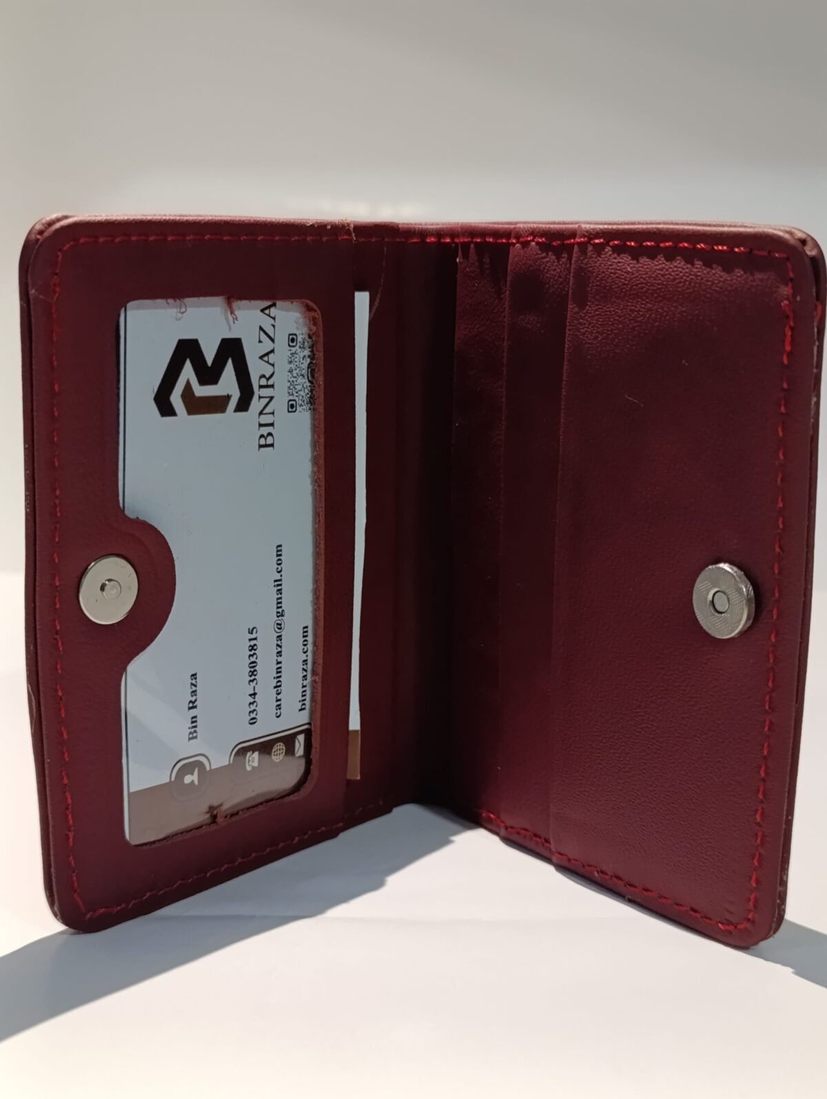 Slim Red Magnetic Wallet - Image 3