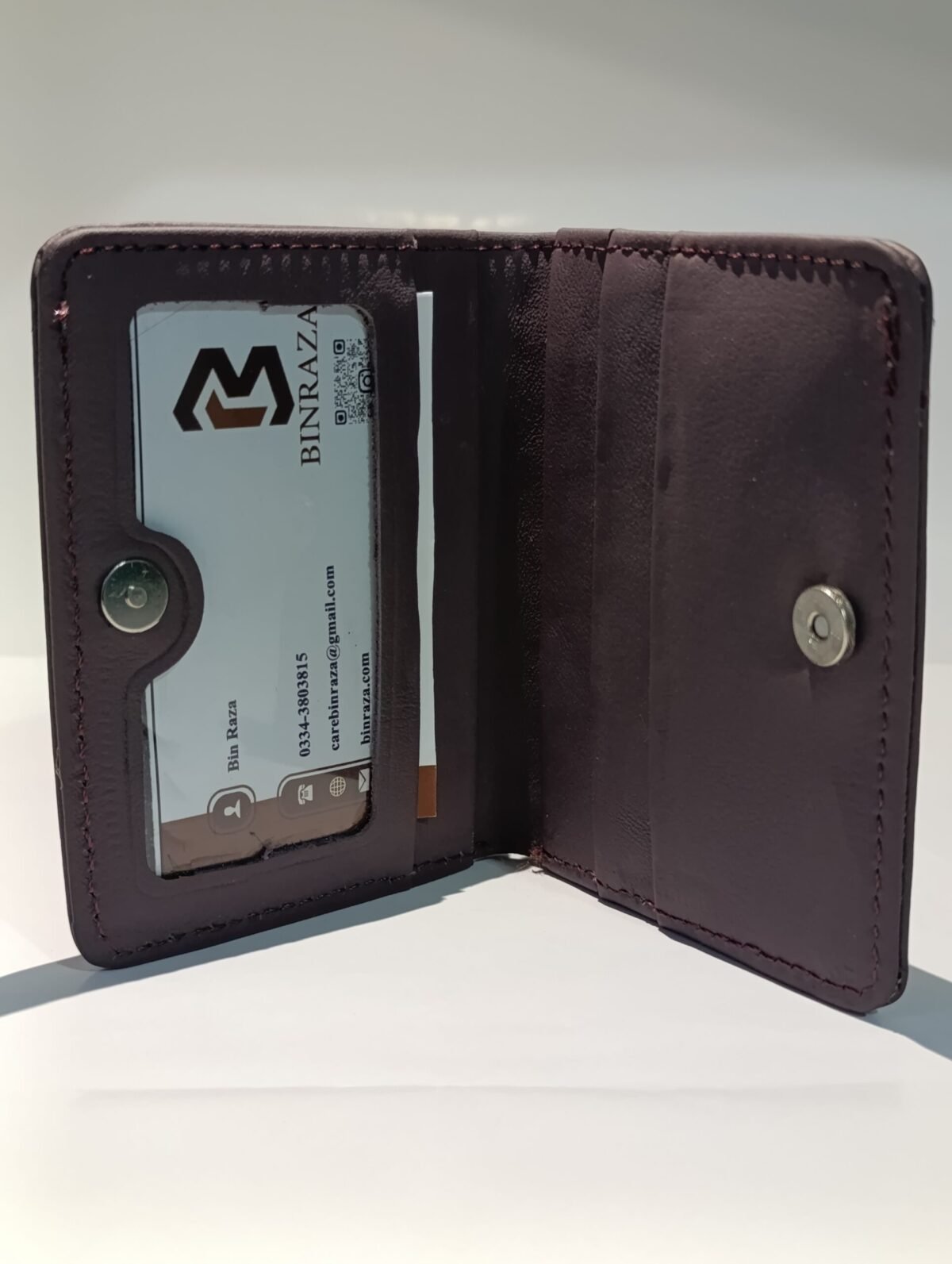 Slim Dark Purple Magnetic Wallet - Image 3