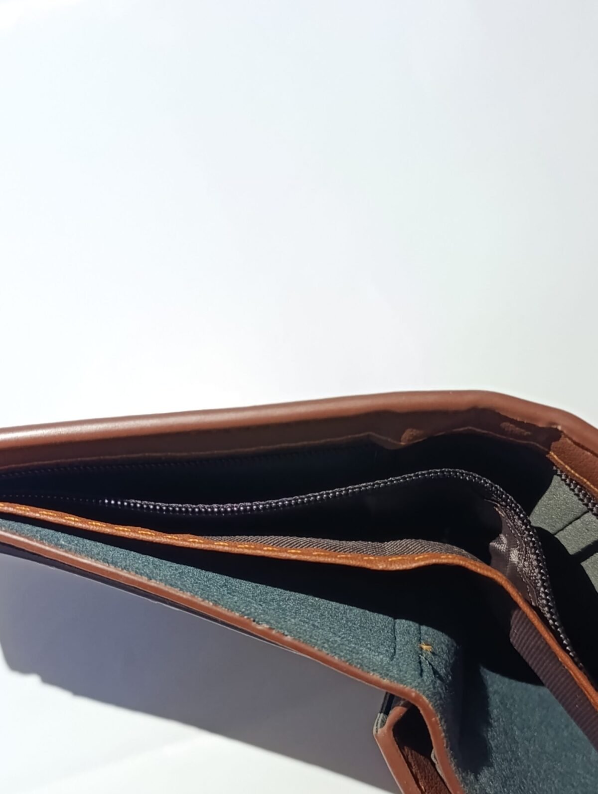Classic Wallet – 7 Card Slots | Grey & Brown - Image 4
