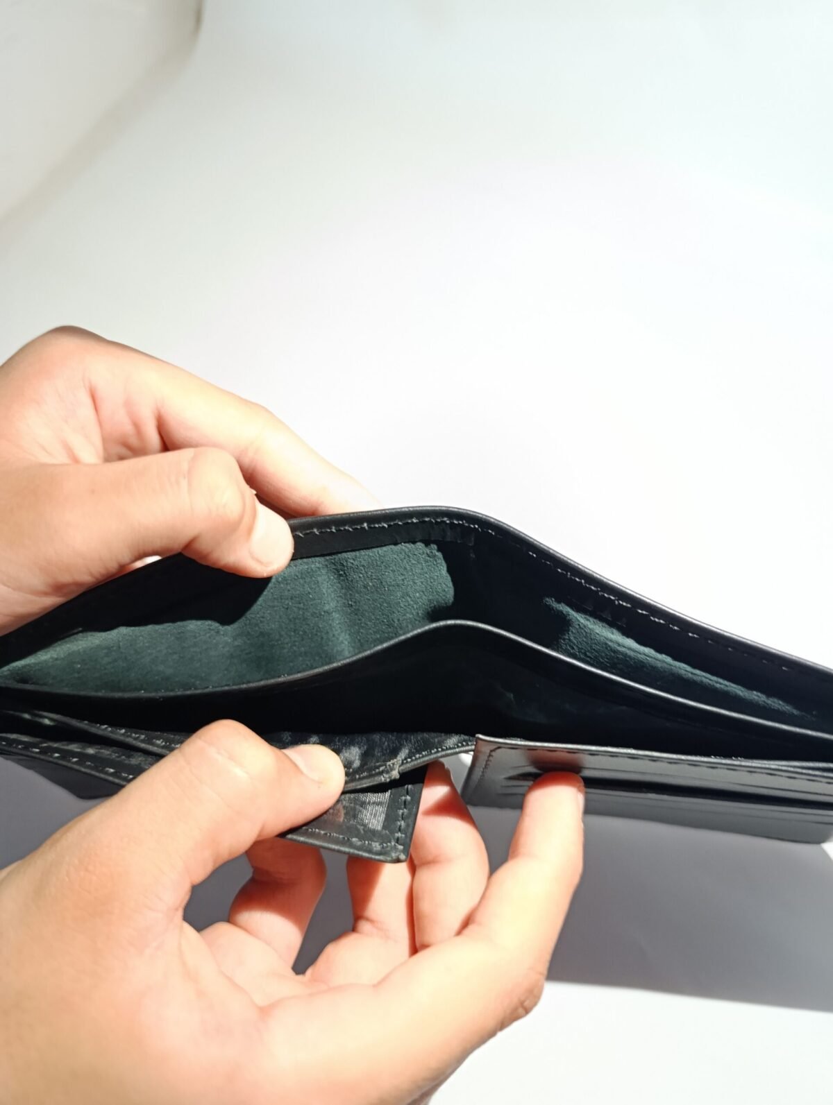 Double Layer Wallet – 16 Card Slots | Brown, Black & Mustard - Image 4