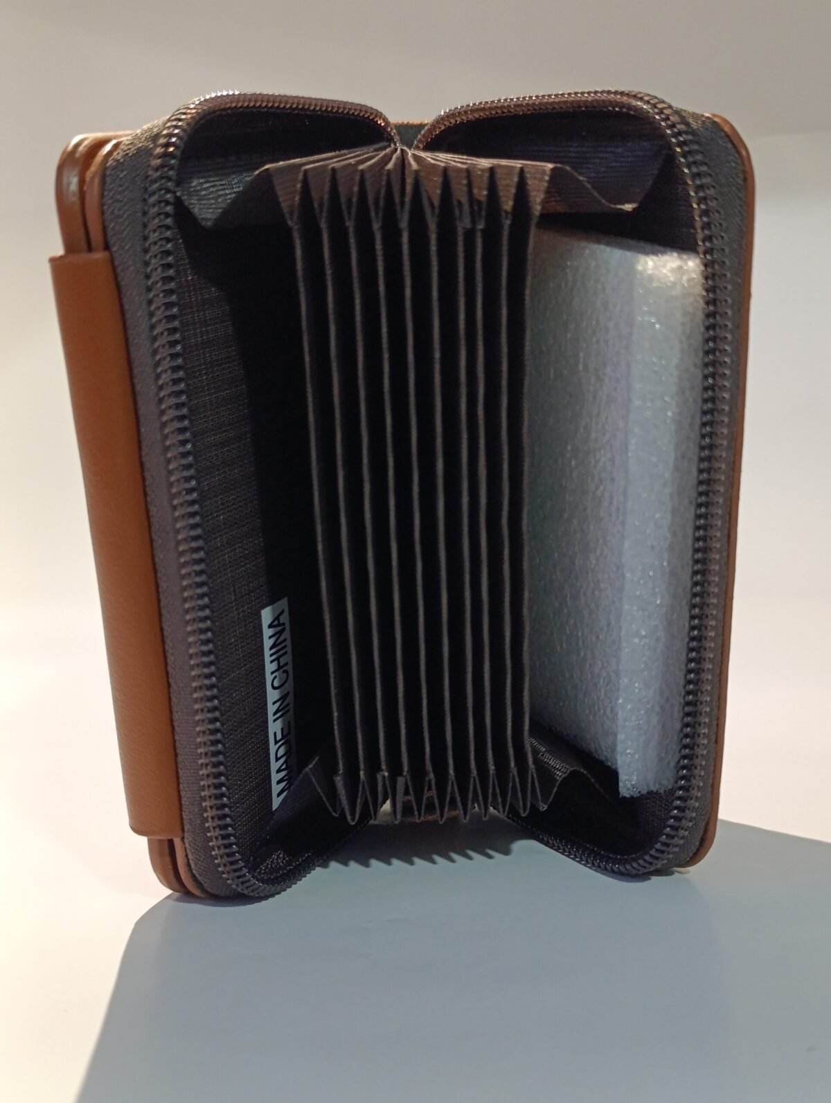 Clutch Style Wallet – Multi-Pocket | Blue & Brown - Image 4